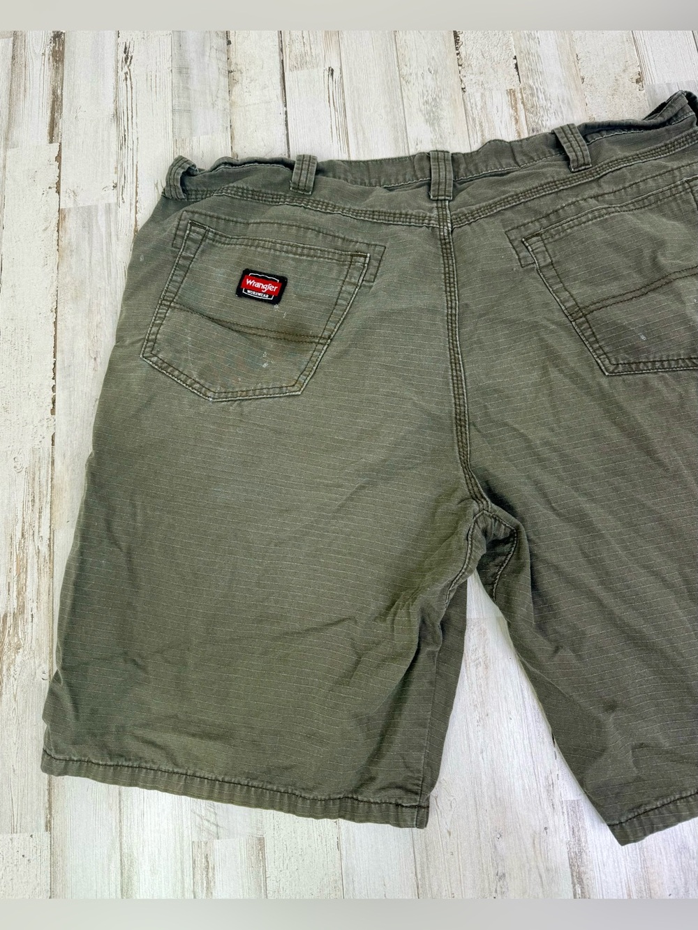 Wrangler Workwear Shorts Mens 40 Green Utility Canvas Hike Workwear - Picture 10 of 10